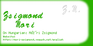 zsigmond mori business card